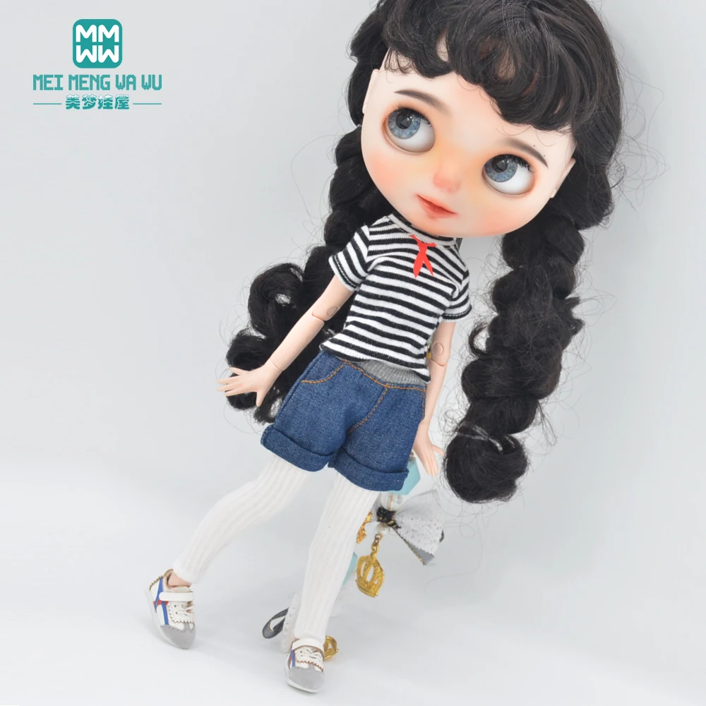 28cm Blyth Azone OB23 OB24 Doll Clothes Fashion Striped Leggings