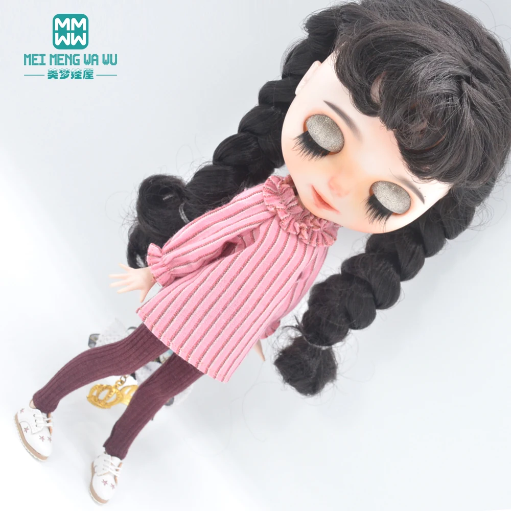 28cm Blyth Azone OB23 OB24 Doll Clothes Fashion Striped Leggings