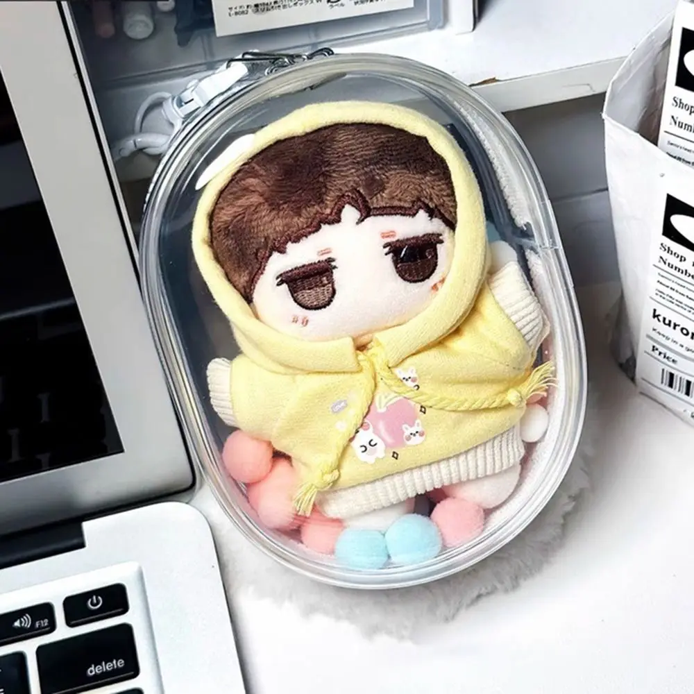 Labubu Cotton Doll Clear PVC Bag Portable Organizer Box Storage Pouch Bag Dustproof Sunproof Rainproof Mystery Box Doll Bag