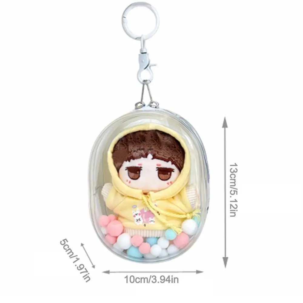 Labubu Cotton Doll Clear PVC Bag Portable Organizer Box Storage Pouch Bag Dustproof Sunproof Rainproof Mystery Box Doll Bag