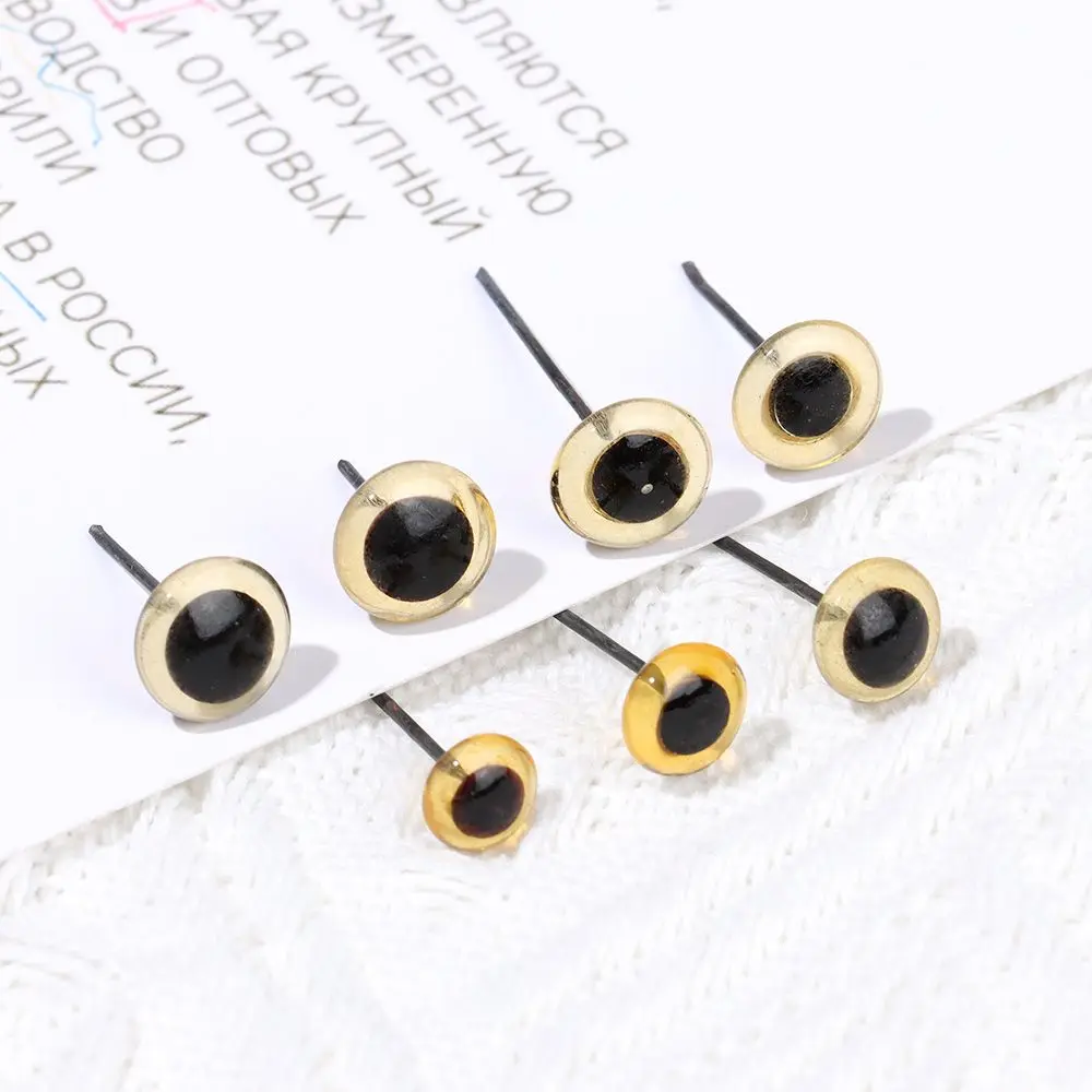 20/50Pcs Transparent Brown Doll Glass Eyes Noses Needle Felting Eyes For DIY Bears Animals Dolls Kids DIY Toys Accessories