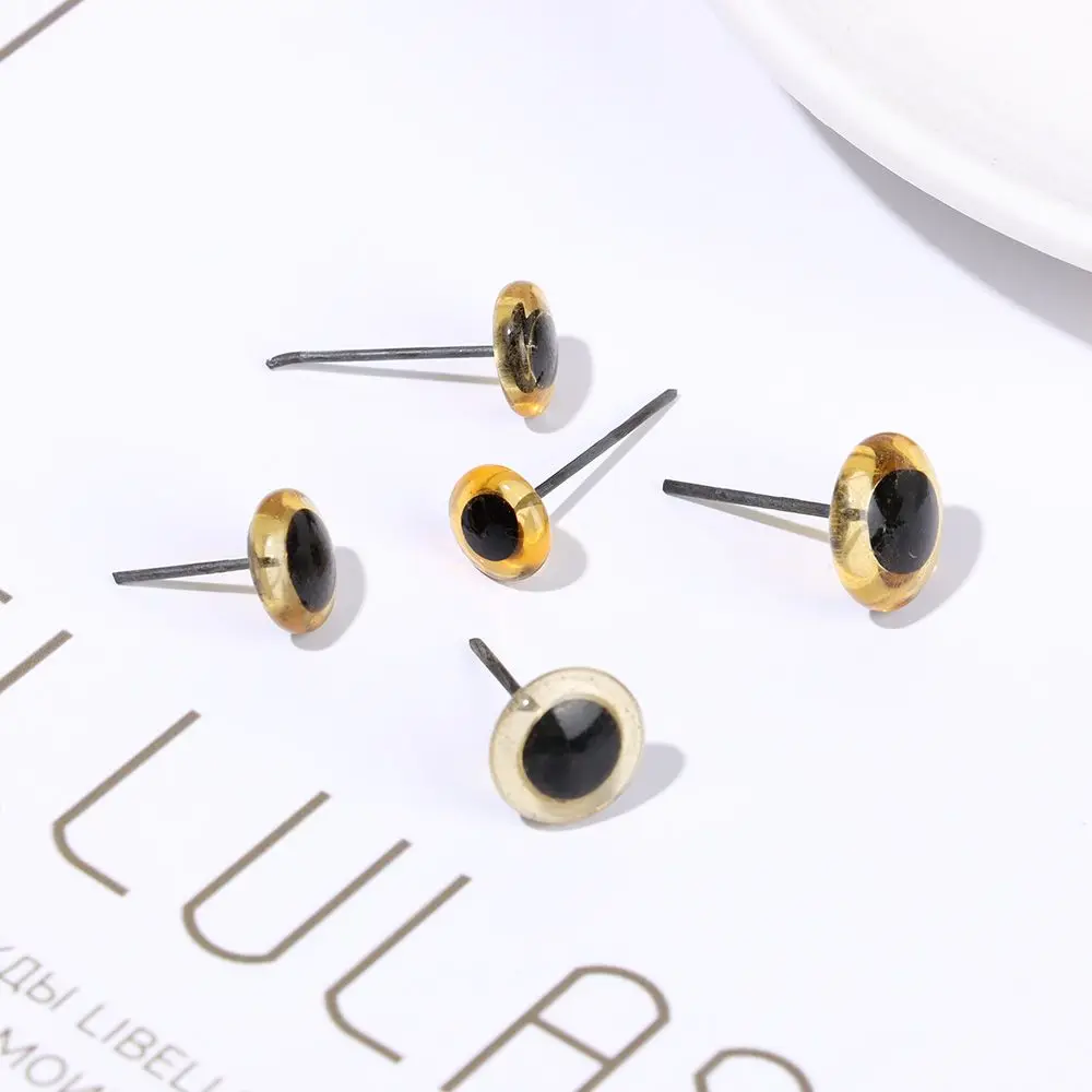 20/50Pcs Transparent Brown Doll Glass Eyes Noses Needle Felting Eyes For DIY Bears Animals Dolls Kids DIY Toys Accessories