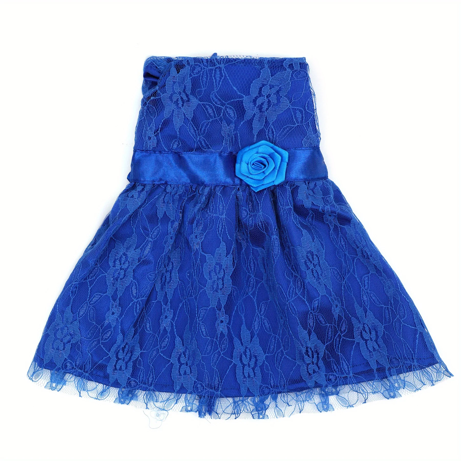 Doll clothes suitable for 18-inch American dolls. (does not include dolls and shoes.) Blue lace skirt costume.