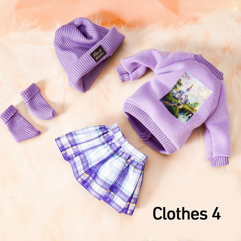 1/6 BJD 30CM Anime Doll Fashion Causal Suit Doll Replacement Clothes Skirt Accessories Kids Girls DIY Toys Gift Reborn Kawaii