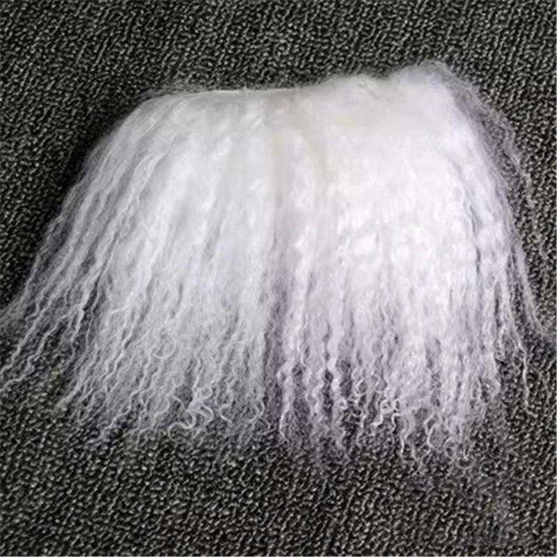 Good Quality Reborns Baby Dolls Mohair Accessories Brown Black White Colors BJD 1/8 Dolls Wigs Sheepskin Wool Lamb Hair