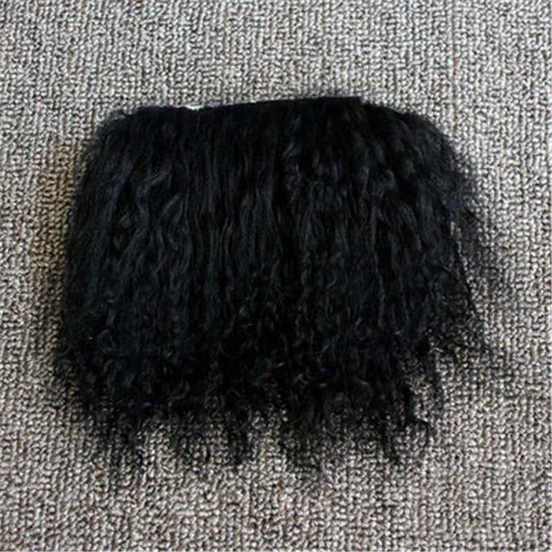 Good Quality Reborns Baby Dolls Mohair Accessories Brown Black White Colors BJD 1/8 Dolls Wigs Sheepskin Wool Lamb Hair