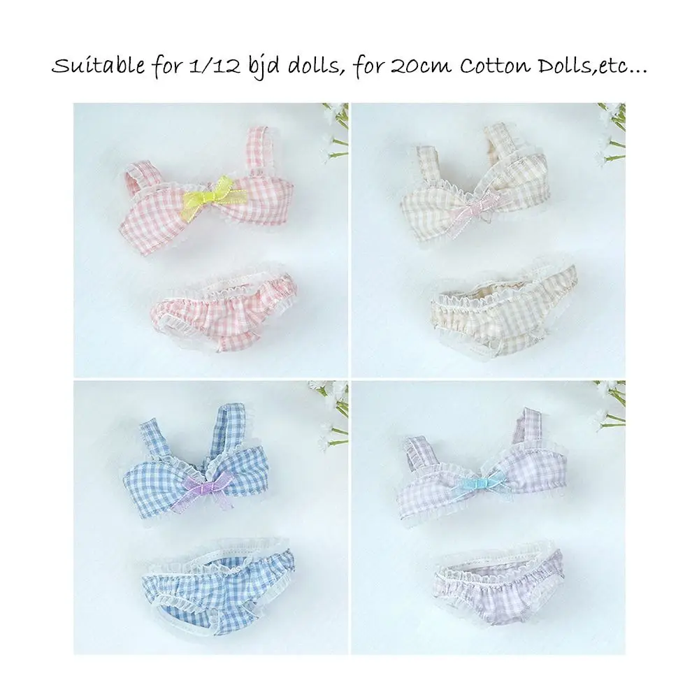 20CM Doll Clothes Swimwear Bathrobe Cute Cotton Lace Bowtie Bikini For Idol Korea Kpop EXO Super Star Dolls Toys Gift