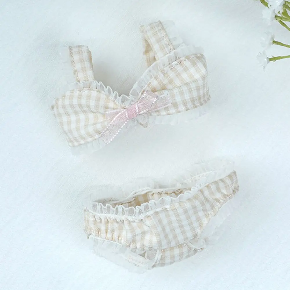 20CM Doll Clothes Swimwear Bathrobe Cute Cotton Lace Bowtie Bikini For Idol Korea Kpop EXO Super Star Dolls Toys Gift