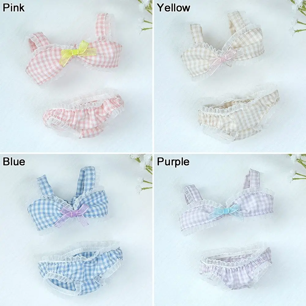 20CM Doll Clothes Swimwear Bathrobe Cute Cotton Lace Bowtie Bikini For Idol Korea Kpop EXO Super Star Dolls Toys Gift