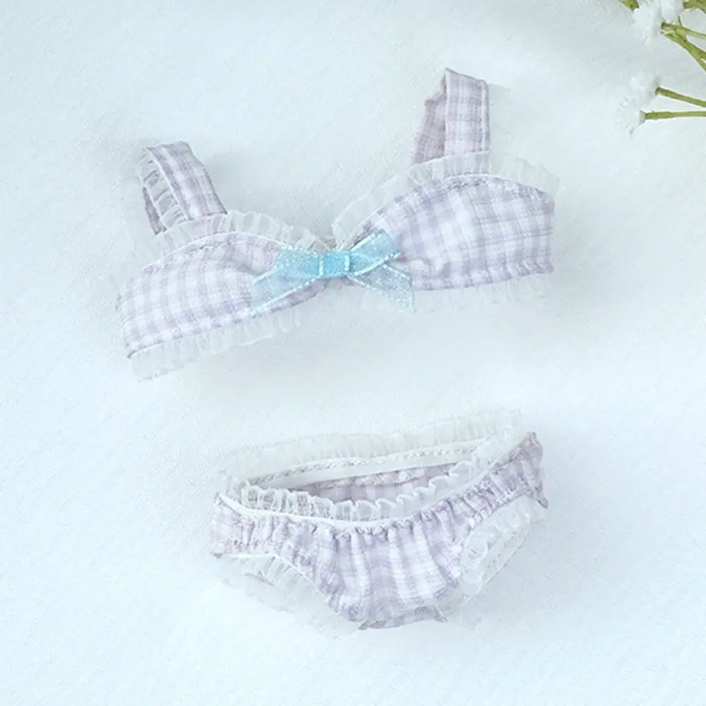 20CM Doll Clothes Swimwear Bathrobe Cute Cotton Lace Bowtie Bikini For Idol Korea Kpop EXO Super Star Dolls Toys Gift