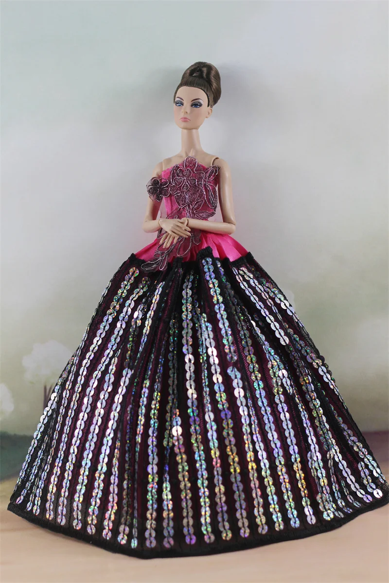 Handmade BABI Doll Clothes Dress Gown for 11.5 inch doll&body 1/6 #01