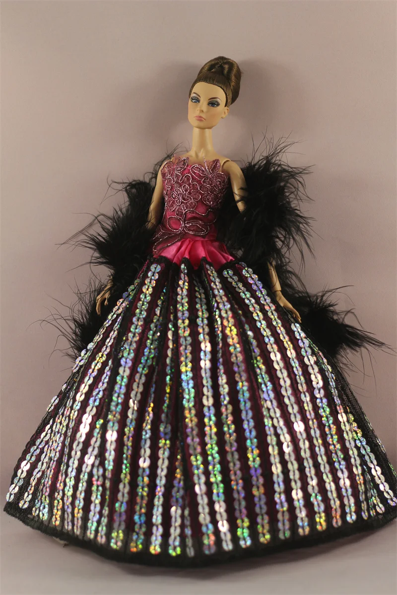 Handmade BABI Doll Clothes Dress Gown for 11.5 inch doll&body 1/6 #01