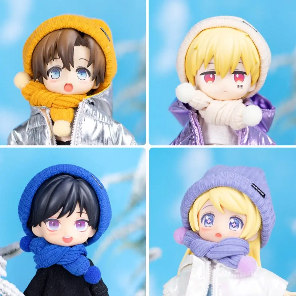 12-16CM Ob11 Doll Cap Fashion Knitted Hat Simple Warm Skullies Beanies Solid Autumn Winter Beanie For Obitsu11 Dolls Accessories