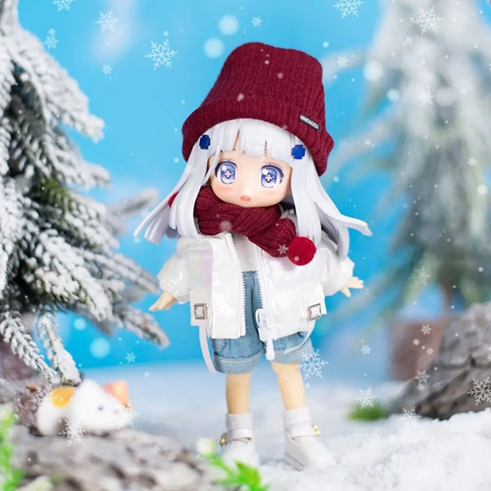 12-16CM Ob11 Doll Cap Fashion Knitted Hat Simple Warm Skullies Beanies Solid Autumn Winter Beanie For Obitsu11 Dolls Accessories