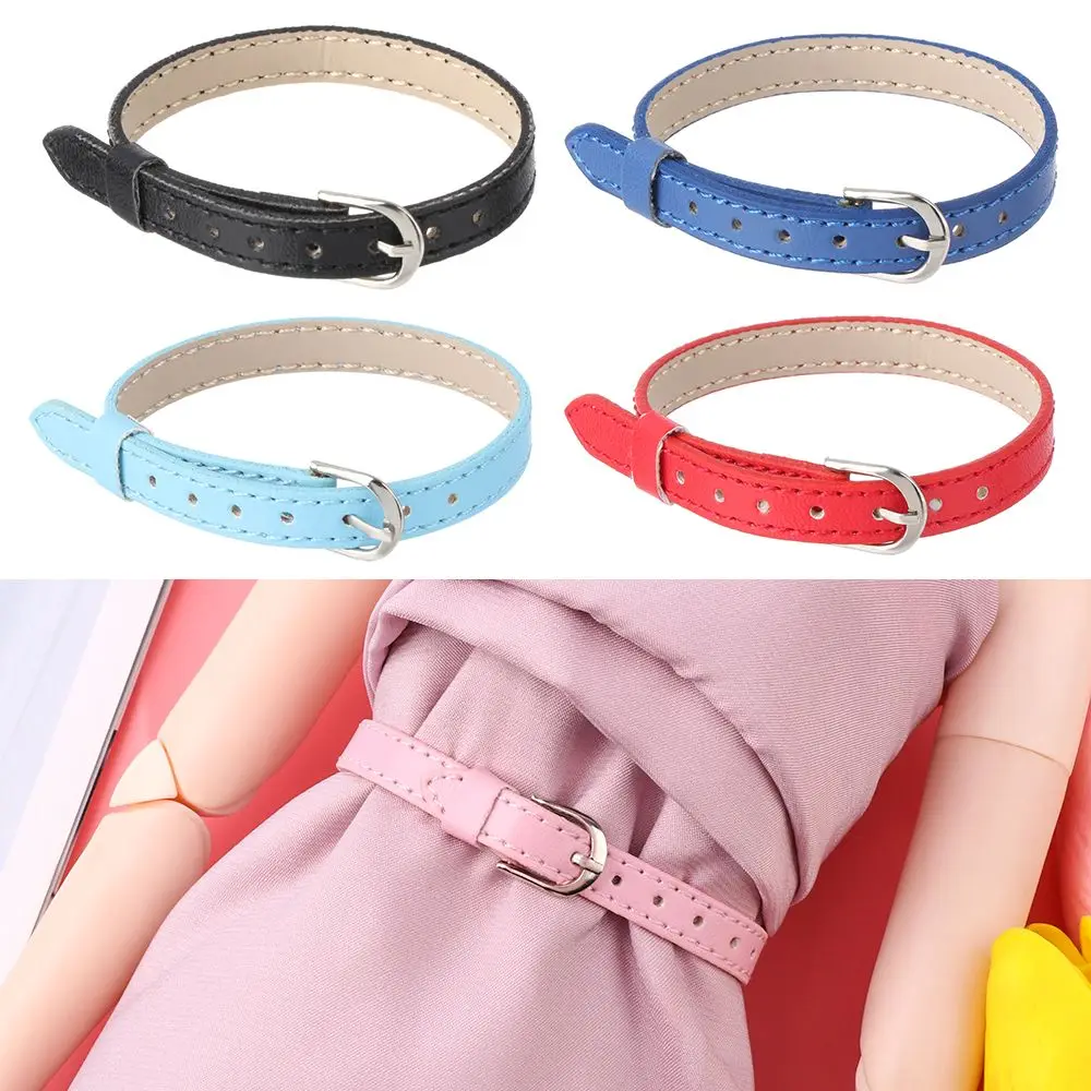 Mini Artificial Leather Belt Doll Waist Belt for Bjd Doll Clothes Bag Handmade DIY Doll Accessories Long 20cm Width 5/8mm