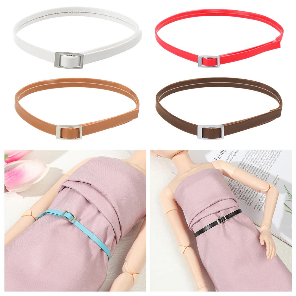 Mini Artificial Leather Belt Doll Waist Belt for Bjd Doll Clothes Bag Handmade DIY Doll Accessories Long 20cm Width 5/8mm