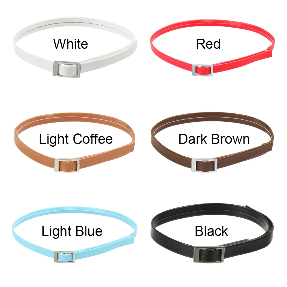 Mini Artificial Leather Belt Doll Waist Belt for Bjd Doll Clothes Bag Handmade DIY Doll Accessories Long 20cm Width 5/8mm