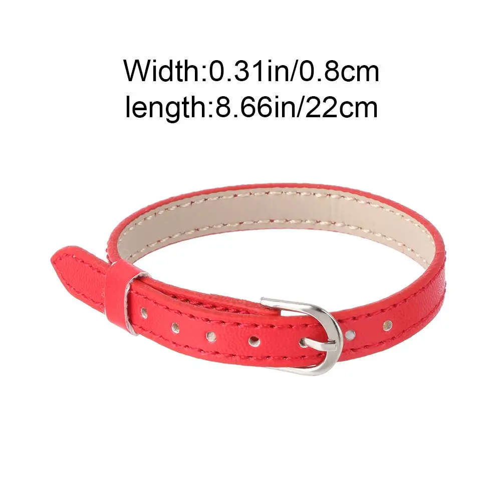 Mini Artificial Leather Belt Doll Waist Belt for Bjd Doll Clothes Bag Handmade DIY Doll Accessories Long 20cm Width 5/8mm