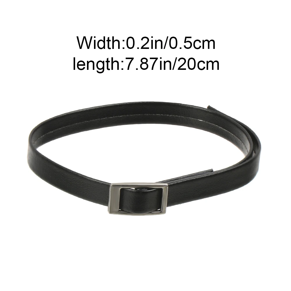 Mini Artificial Leather Belt Doll Waist Belt for Bjd Doll Clothes Bag Handmade DIY Doll Accessories Long 20cm Width 5/8mm