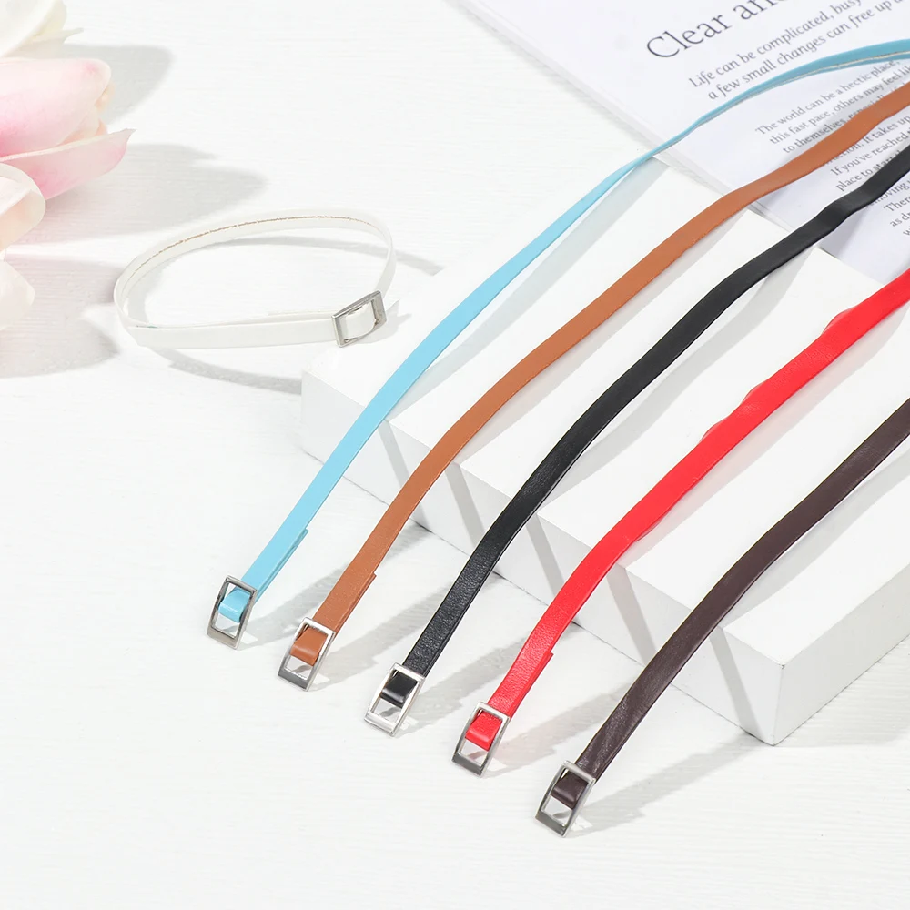 Mini Artificial Leather Belt Doll Waist Belt for Bjd Doll Clothes Bag Handmade DIY Doll Accessories Long 20cm Width 5/8mm