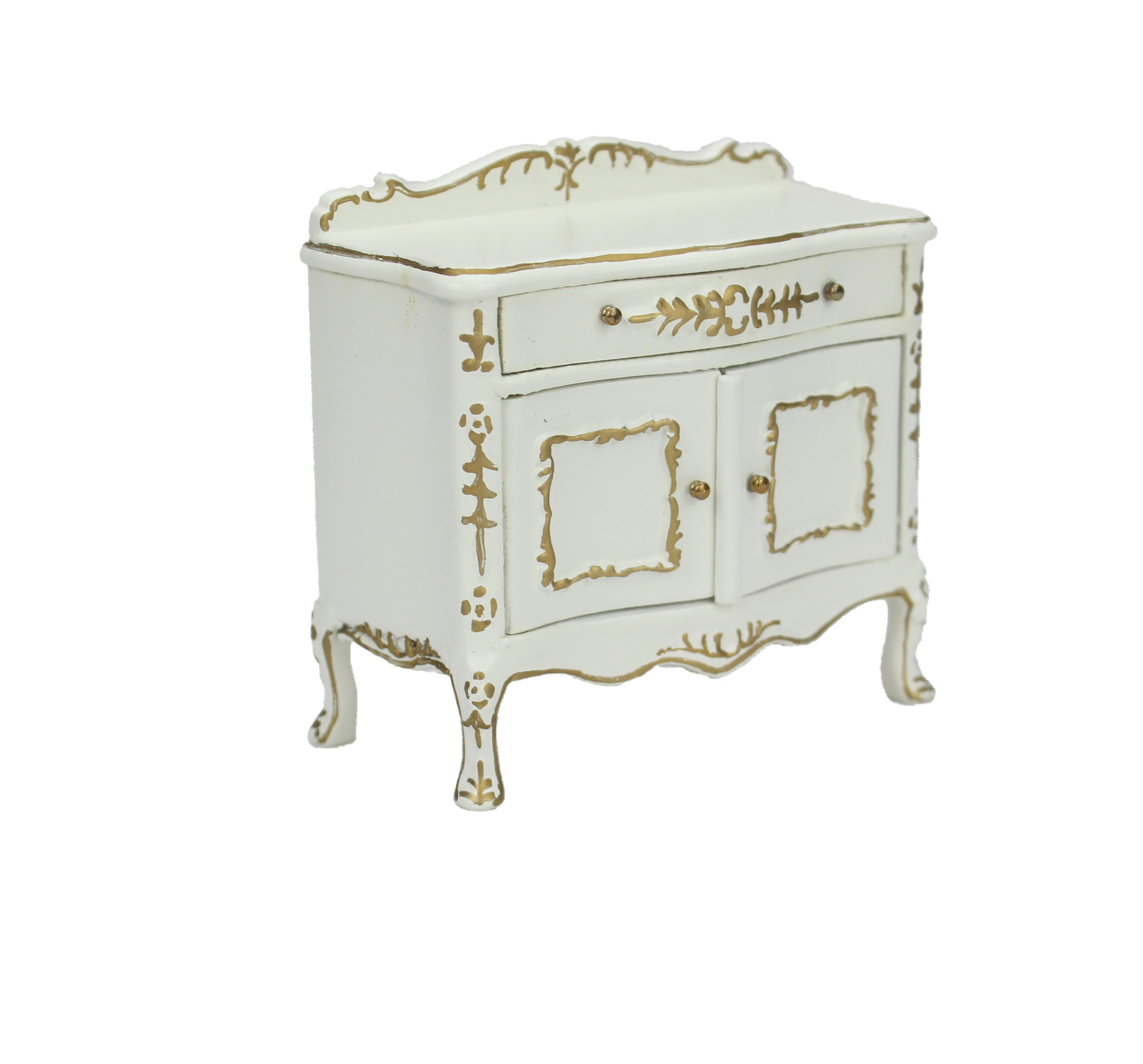 Miniature Dollhouse Furniture Wooden 1：12 Classical Mini Furniture Model Palace Retro Luxury Doll Wardrobe Doll Accessories