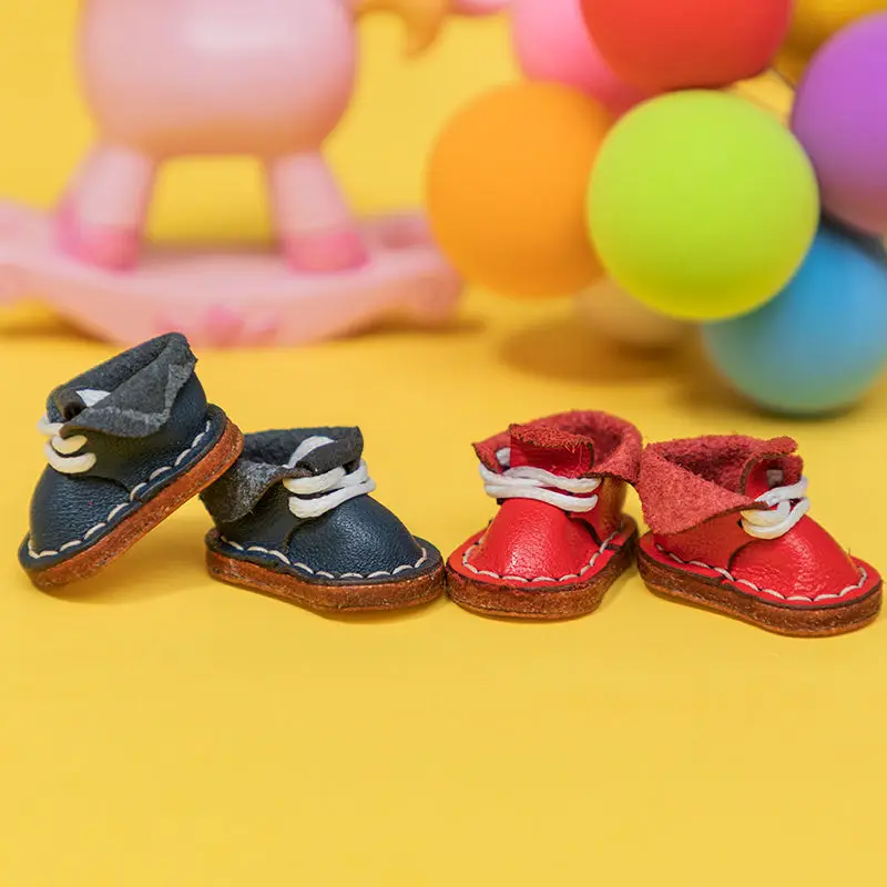 Obitsu 11 Ob11 handmade leather shoes Shoes Fashion Doll Cowhide Shoes With Shoelace For Ob11, Obitsu 11, Holala, Gcs, 1/12bjd