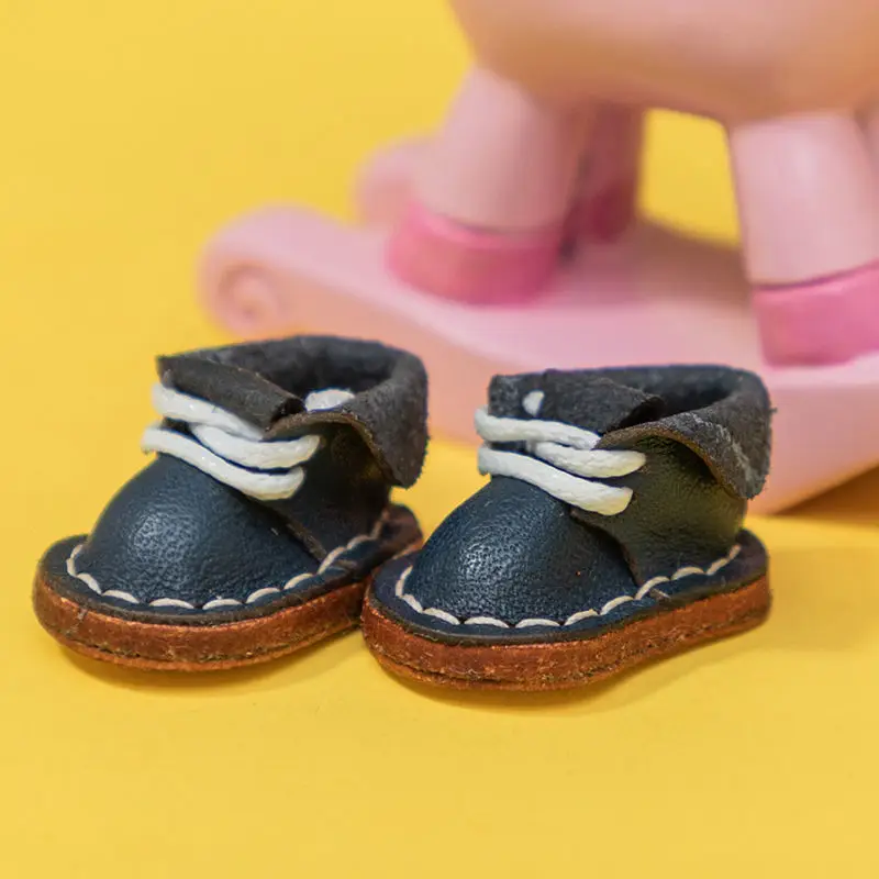 Obitsu 11 Ob11 handmade leather shoes Shoes Fashion Doll Cowhide Shoes With Shoelace For Ob11, Obitsu 11, Holala, Gcs, 1/12bjd
