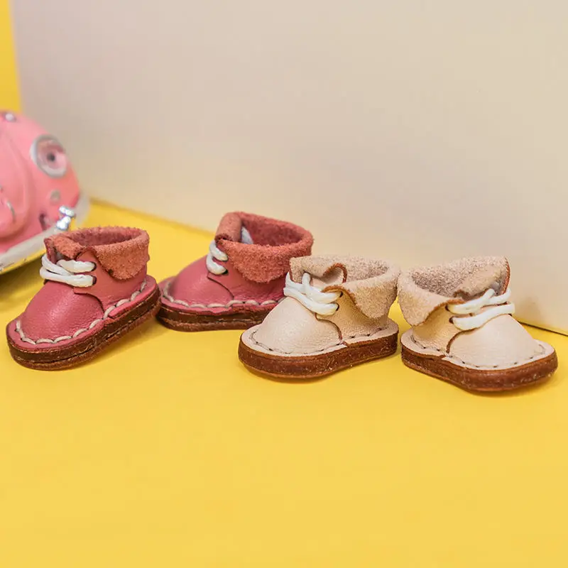 Obitsu 11 Ob11 handmade leather shoes Shoes Fashion Doll Cowhide Shoes With Shoelace For Ob11, Obitsu 11, Holala, Gcs, 1/12bjd