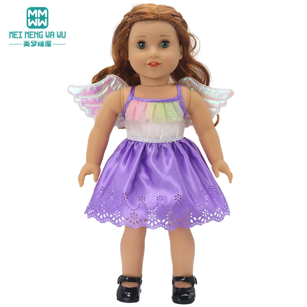 Doll Clothes Fashion T Shirt Pants Cartoon Dress Fits 45cm American Doll Toy Accessories Gift Girls