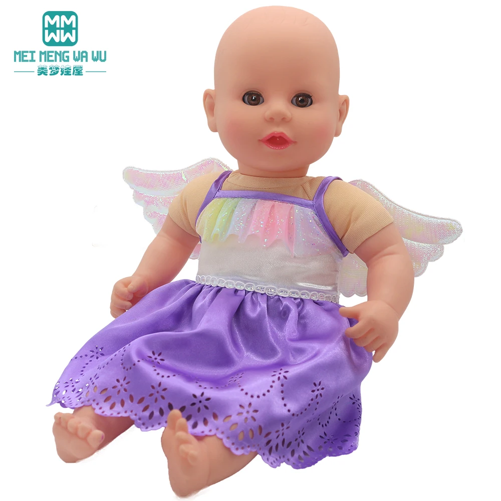 Doll Clothes Fashion T Shirt Pants Cartoon Dress Fits 45cm American Doll Toy Accessories Gift Girls