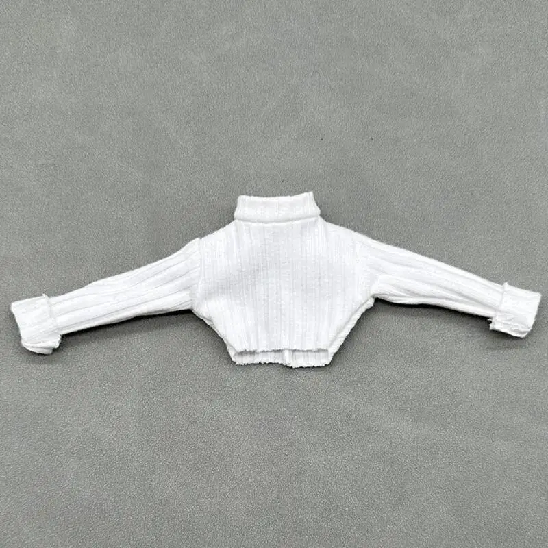 DLBell Handmade Blythe Doll Clothes Fashion Sweater Knitted Short Top and Jeans Pants for Blyth OB24 Dolls Accessories