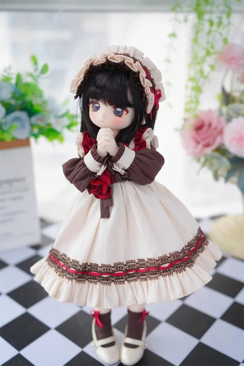 In Stock BJD/SD Wig 1/6 1/4 Girls Light Golden Brown Milk Silk Soft Silk Long Straight Hair Wig Doll Accessories (No Doll)
