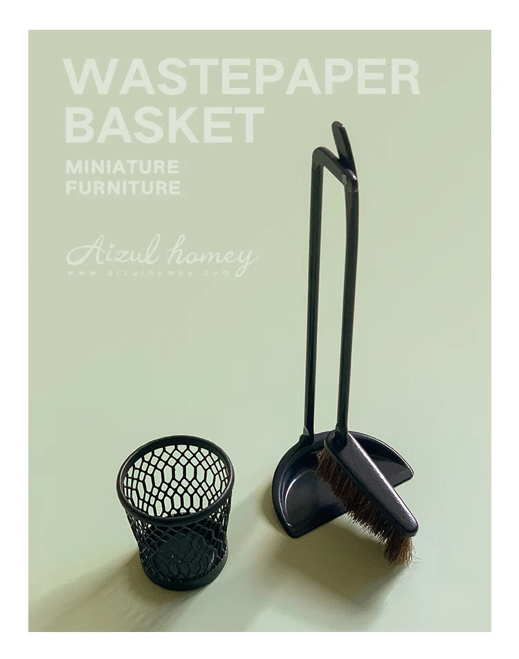 Aizulhomey Metal Dollhouse Miniature Furniture Wastepaper Basket Dollhouse Decoration Dollhouse Accessories OB24 Blythe OB11 1:6
