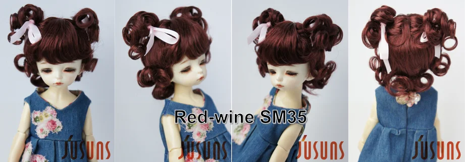 FJusuns Doll Wigs JD011 Doll Wig All Size Lovely Curls Charming Synthetic Mohair BJD Hair SD Blythes Doll Accessories Doll Hair