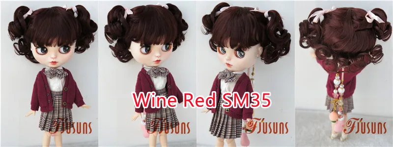 FJusuns Doll Wigs JD011 Doll Wig All Size Lovely Curls Charming Synthetic Mohair BJD Hair SD Blythes Doll Accessories Doll Hair