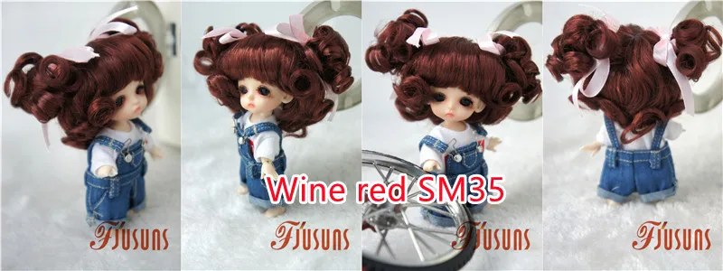 FJusuns Doll Wigs JD011 Doll Wig All Size Lovely Curls Charming Synthetic Mohair BJD Hair SD Blythes Doll Accessories Doll Hair