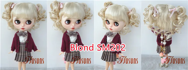 FJusuns Doll Wigs JD011 Doll Wig All Size Lovely Curls Charming Synthetic Mohair BJD Hair SD Blythes Doll Accessories Doll Hair