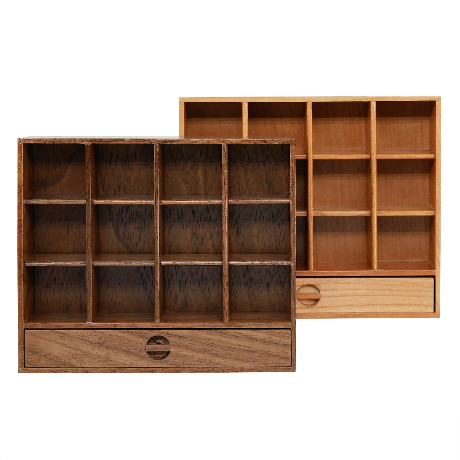 1/6 Cup holder/storage rack solid wood cherry wood doll house mini model 24006