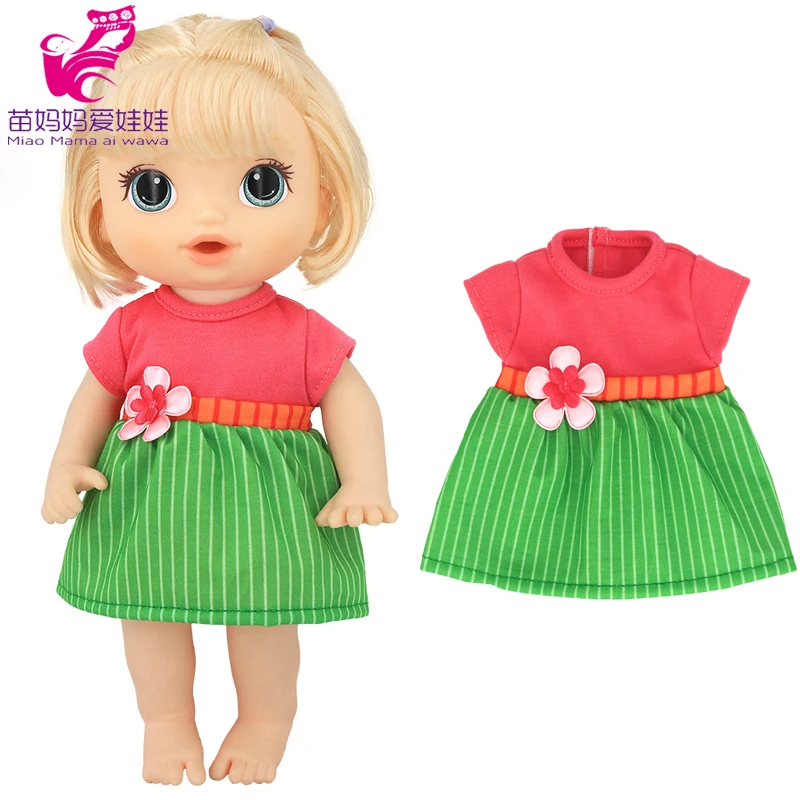 Doll Summer Green Sequins Dress 12 Inch Baby Doll Clothes Children Birthday Gift