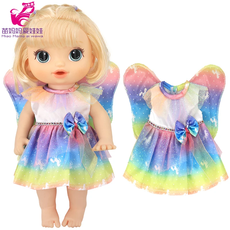 Doll Summer Green Sequins Dress 12 Inch Baby Doll Clothes Children Birthday Gift