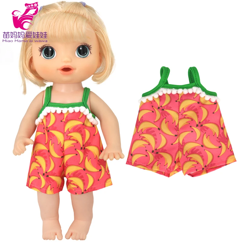 Doll Summer Green Sequins Dress 12 Inch Baby Doll Clothes Children Birthday Gift