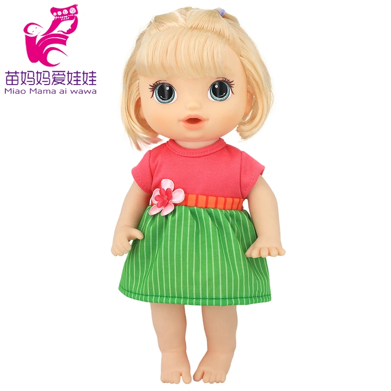 Doll Summer Green Sequins Dress 12 Inch Baby Doll Clothes Children Birthday Gift