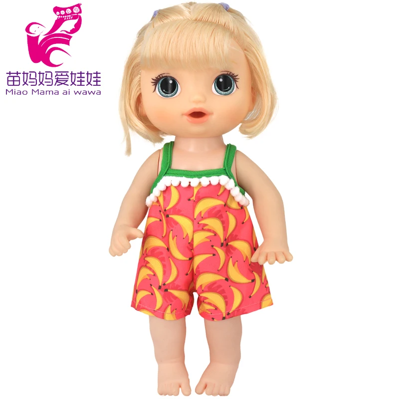 Doll Summer Green Sequins Dress 12 Inch Baby Doll Clothes Children Birthday Gift