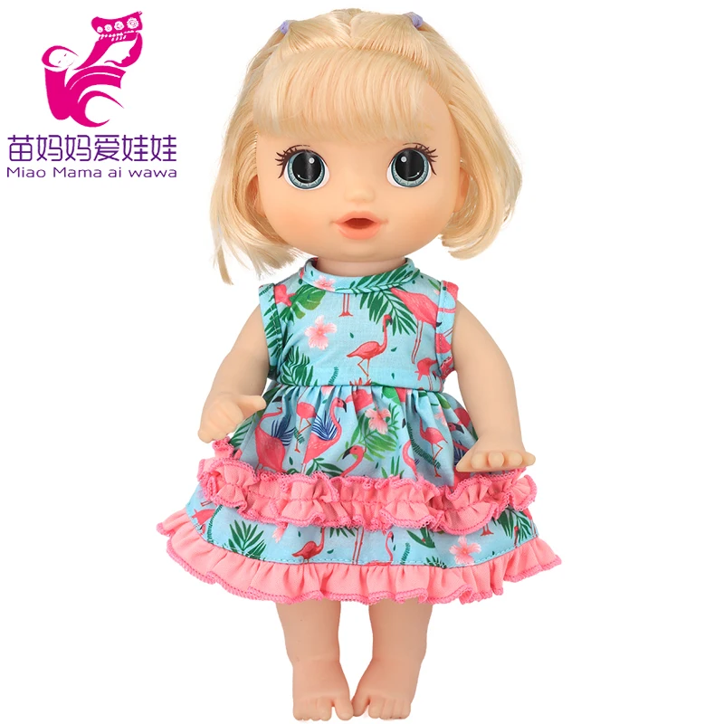 Doll Summer Green Sequins Dress 12 Inch Baby Doll Clothes Children Birthday Gift