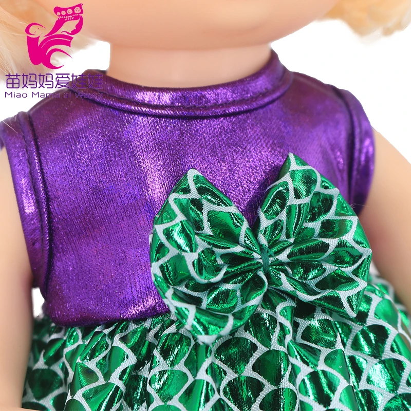 Doll Summer Green Sequins Dress 12 Inch Baby Doll Clothes Children Birthday Gift