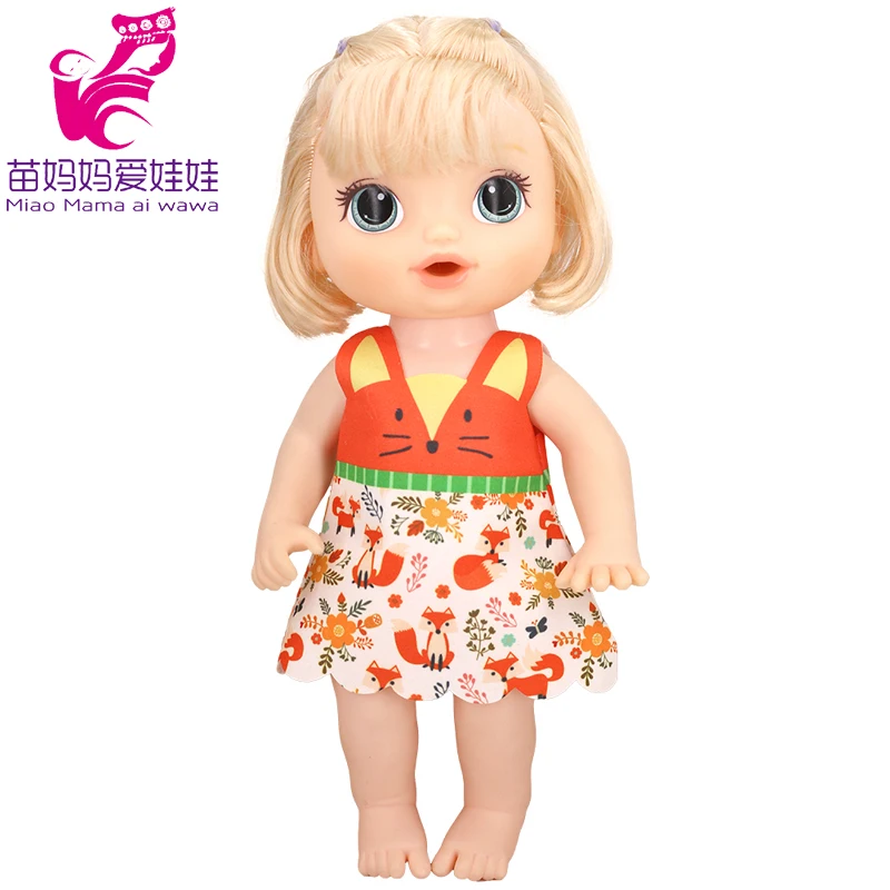 Doll Summer Green Sequins Dress 12 Inch Baby Doll Clothes Children Birthday Gift