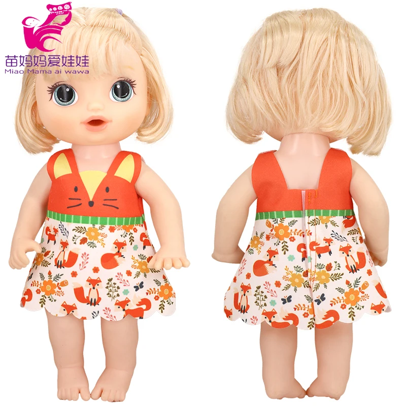 Doll Summer Green Sequins Dress 12 Inch Baby Doll Clothes Children Birthday Gift