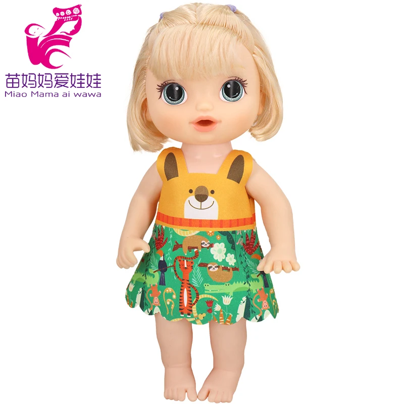 Doll Summer Green Sequins Dress 12 Inch Baby Doll Clothes Children Birthday Gift