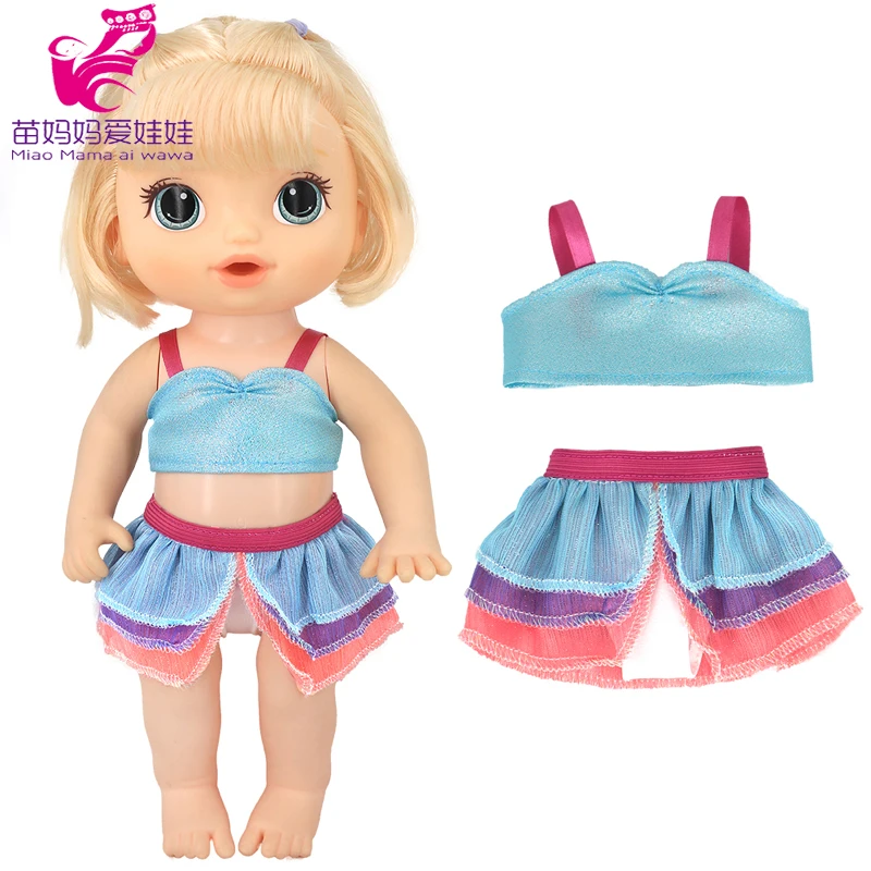 Doll Summer Green Sequins Dress 12 Inch Baby Doll Clothes Children Birthday Gift