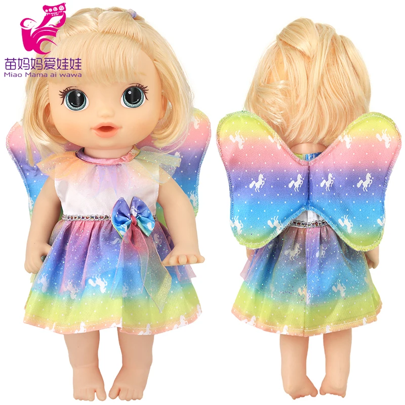 Doll Summer Green Sequins Dress 12 Inch Baby Doll Clothes Children Birthday Gift